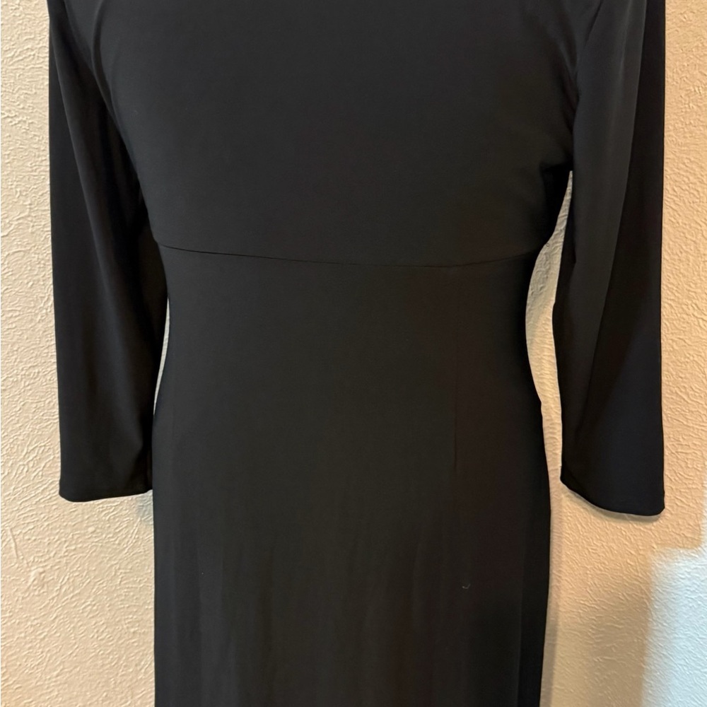 π Chaps Black Faux-Wrap Dress β Flattering & Chic! Size XL - Picture 3 of 5